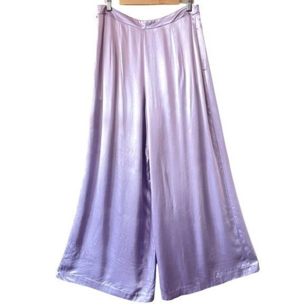 Anthropologie Lavender Wide Leg Pants - Picture 2 of 6